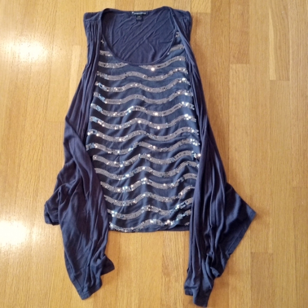 Sequined Sleeveless Women's Top Small